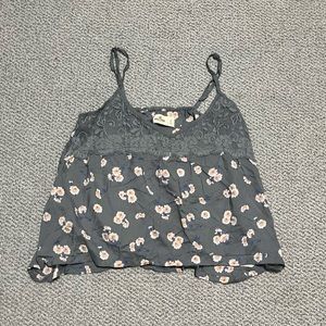 Floral, print, crop tank top